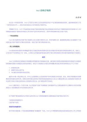 Intel电子商务的实施.docx
