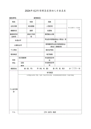 2024年度公开招聘急需紧缺人才报名表.docx