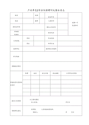 事业单位公开考核招聘研究生报名表.docx
