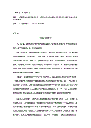 2024年上海市黄浦区思辨作文相关范文：提出新名词.docx