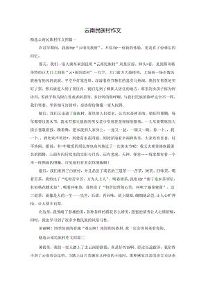 云南民族村作文.docx