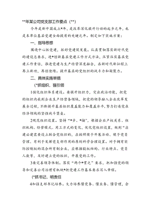 2024年国企党支部工作要点.docx