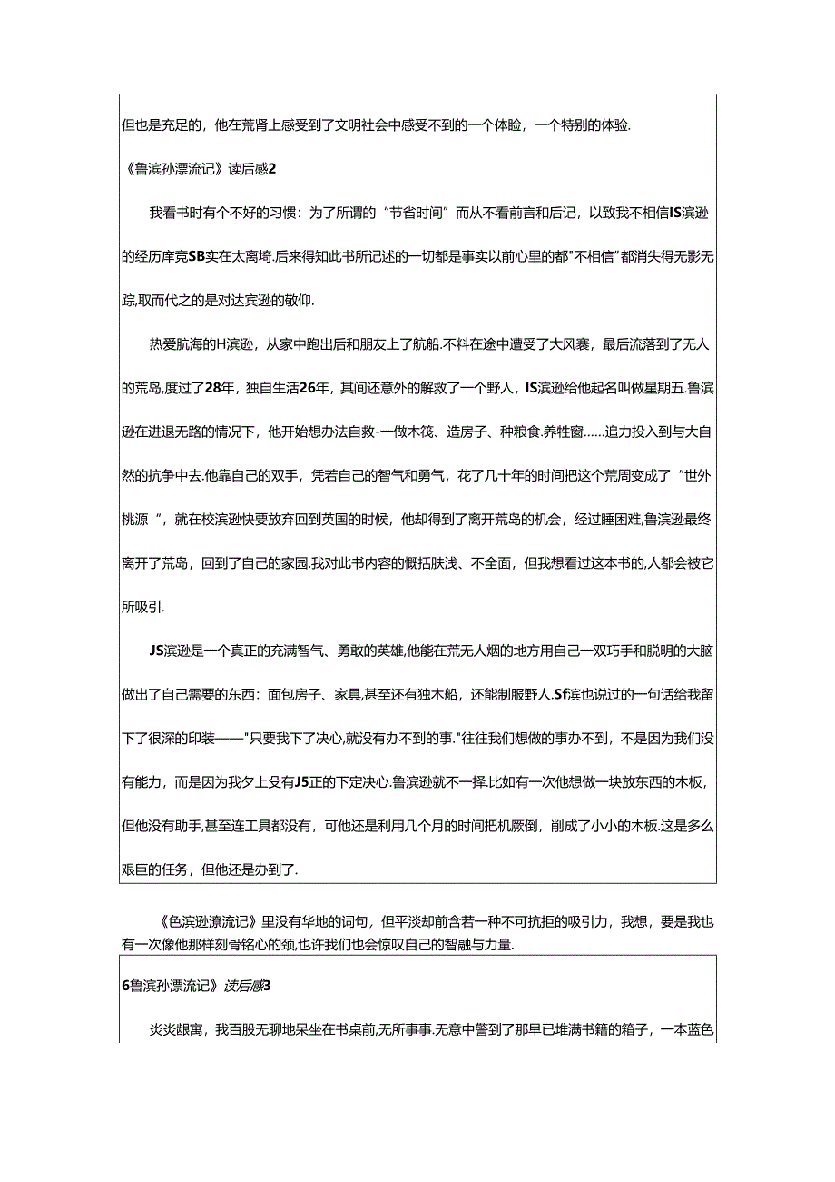 2024年《鲁滨孙漂流记》读后感(必备).docx_第2页