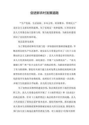 促进新农村发展道路.docx