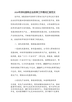 2024年深化国有企业改革工作情况汇报范文.docx