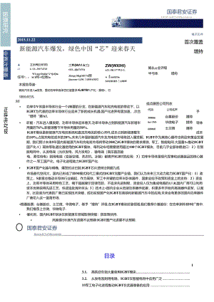 20151122-国泰君安-电子元器件 ：新能源汽车爆发绿色中国“芯“迎来春天.docx