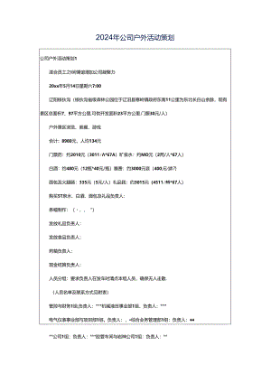 2024年公司户外活动策划.docx