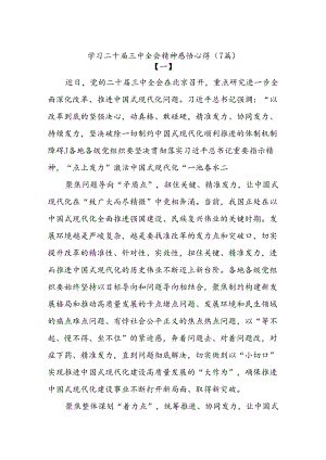 (7篇)学习二十届三中全会精神感悟心得.docx