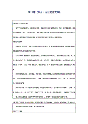 2024年（集合）元旦的作文9篇.docx