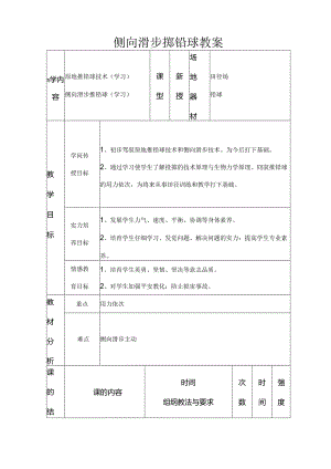 侧向滑步掷铅球教案[1].docx