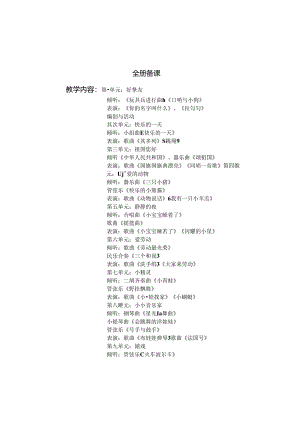 人教版一年级上册音乐教案.docx