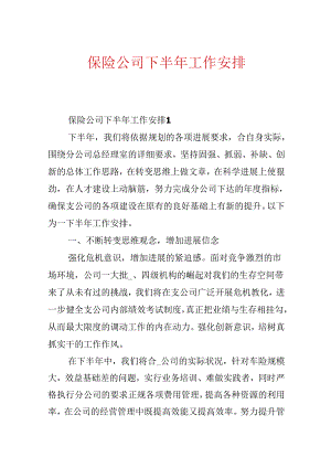 保险公司下半年工作计划.docx