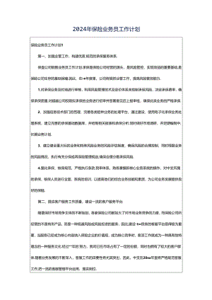 2024年保险业务员工作计划.docx