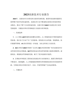2023高新技术行业报告.docx