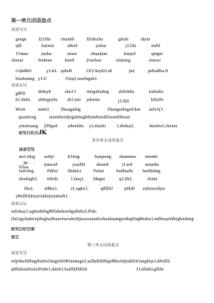 五年级下册看拼音写词语.docx