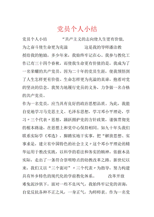 党员个人小结.docx