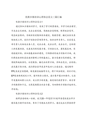 优推乡镇培训心得体会范文三篇汇编.docx