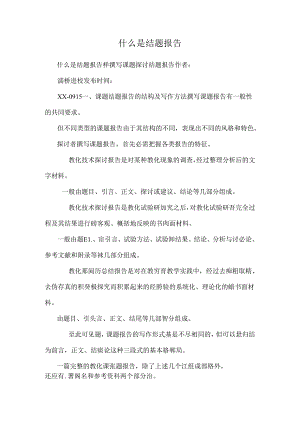 什么是结题报告.docx