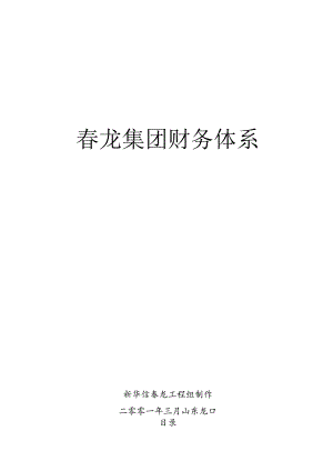 XX集团财务体系制度设计方案.docx
