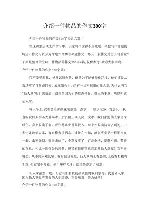 介绍一件物品的作文300字_9.docx