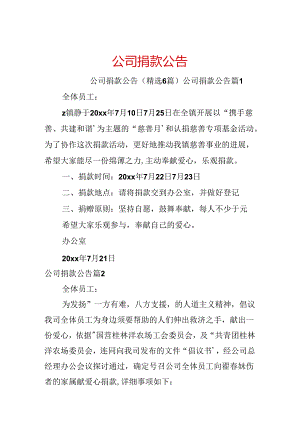 公司捐款公告.docx