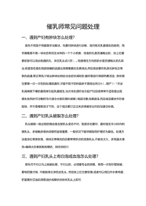 催乳师常见问题处理.docx
