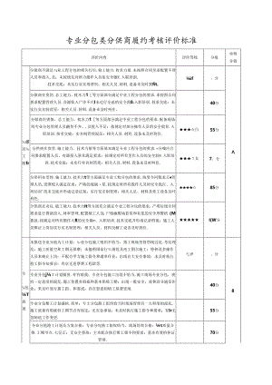 专业分包类分供商履约考核评价标准.docx