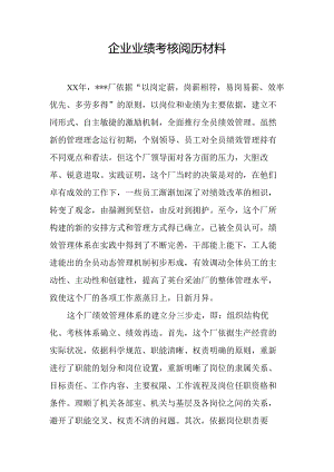 企业业绩考核经验材料.docx