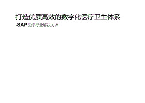 SAP医疗行业解决方案.docx