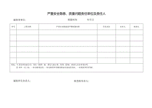 严重安全隐患、质量问题责任单位及责任人.docx