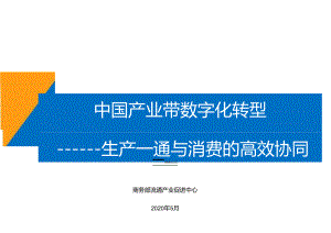 【精品】商务部流通产业促进中心：中国产业带数字化转型——生产、流通与消费的高效协同报告（46页）.docx