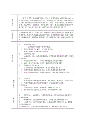 《7 上课了好好学》教学设计2024-2025学年道德与法治一年级上册统编版五四制（2024）.docx