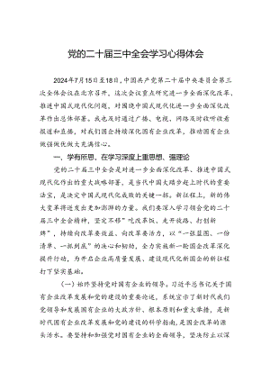 党的二十届三中全会学习心得体会.docx