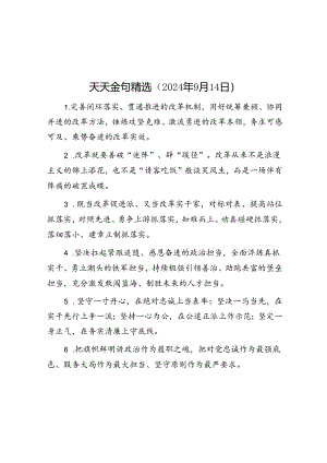 公文写作：天天金句精选（2024年9月14日）.docx