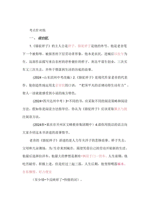 《骆驼祥子》针对训练.docx