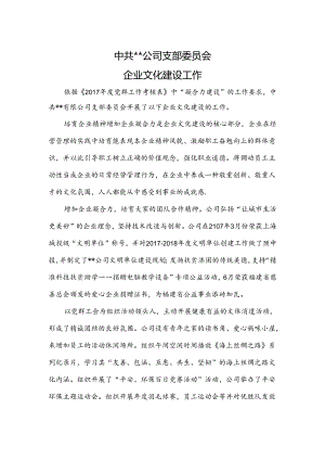 党支部企业文化建设工作.docx