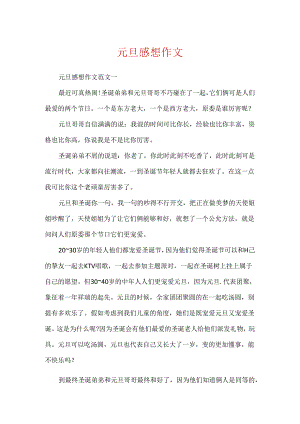 元旦感想作文.docx