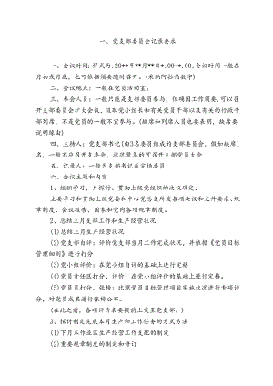 党支部记录要求及样本.docx