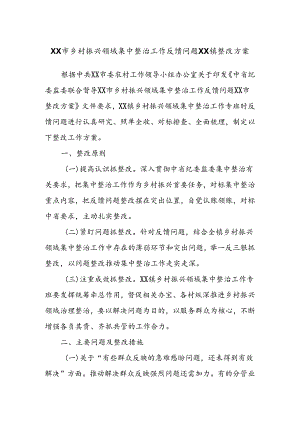 XX市乡村振兴领域集中整治工作反馈问题xx镇整改方案.docx