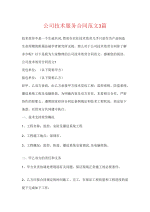 公司技术服务合同范文3篇.docx