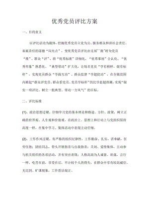 优秀党员评选方案.docx