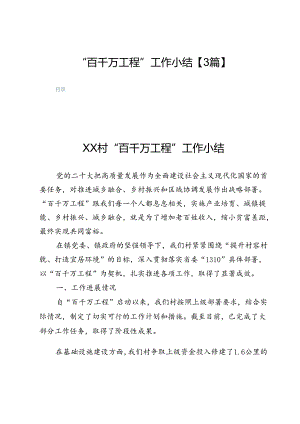 “百千万工程”工作小结【3篇】.docx