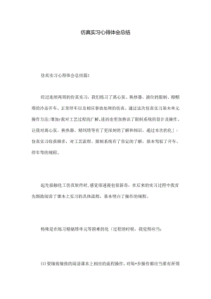 仿真实习心得体会总结.docx