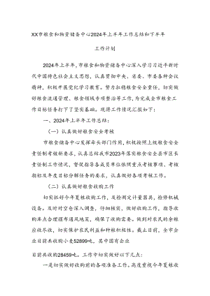 XX市粮食和物资储备中心2024年上半年工作总结和下半年工作计划.docx