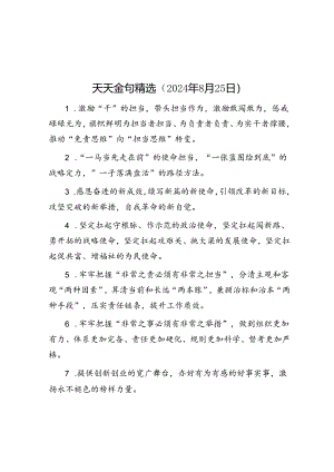 公文写作：天天金句精选（2024年8月25日）.docx