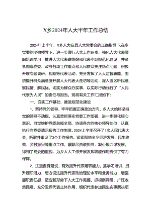 X乡2024年人大半年工作总结.docx