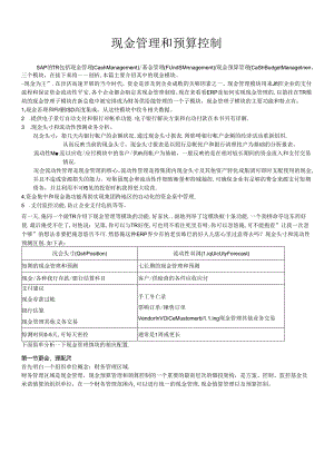 SAP自学系列-现金管理和预算控制.docx