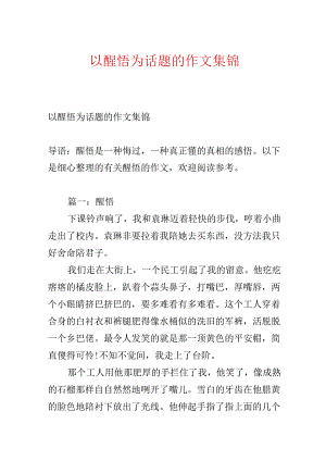 以醒悟为话题的作文集锦.docx