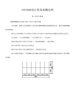 SAP2000设计简易雨棚.docx