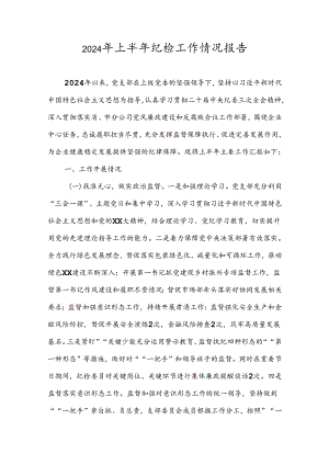 公司2024年上半年纪检工作情况报告.docx